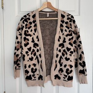 Wishlist animal print open front cardigan